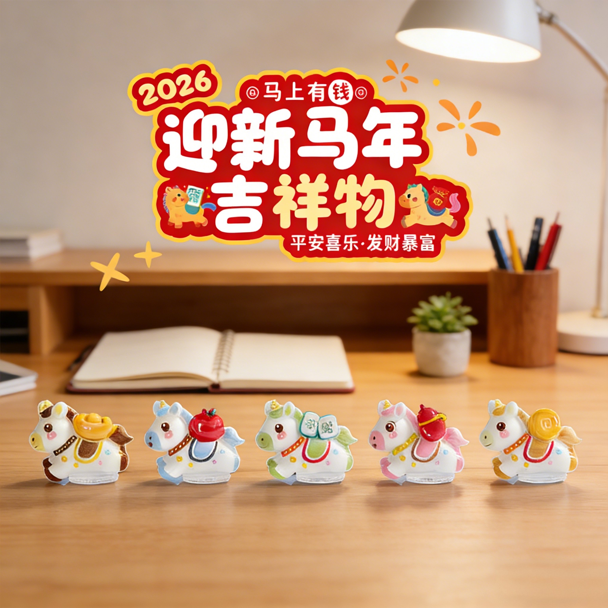 2026马年居家桌面小马摆件新年汽车生肖马内饰摆件办公桌面装饰,家居饰品,装饰摆件,淘宝优惠券,粉丝福利购,淘宝优惠卷