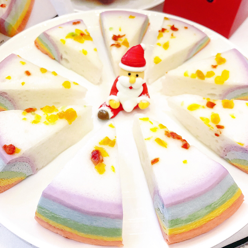 果粒多彩虹糕粗粮营养糕点酒店特色花式点心发糕方便早餐280克