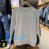 Levis李维斯2026浅灰宽松版 纯棉圆领LOGO 男士 正品 卫衣006Q1 0001