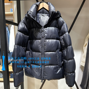 正品Levis李维斯2025黑色拉链保暖男士连帽羽绒服外套002ND-0000