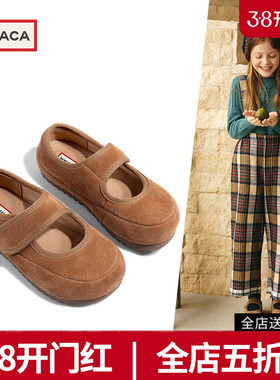 ARIACA艾芮苏女童勃肯鞋宝宝皮鞋春季新款季复古小女孩单鞋儿童鞋