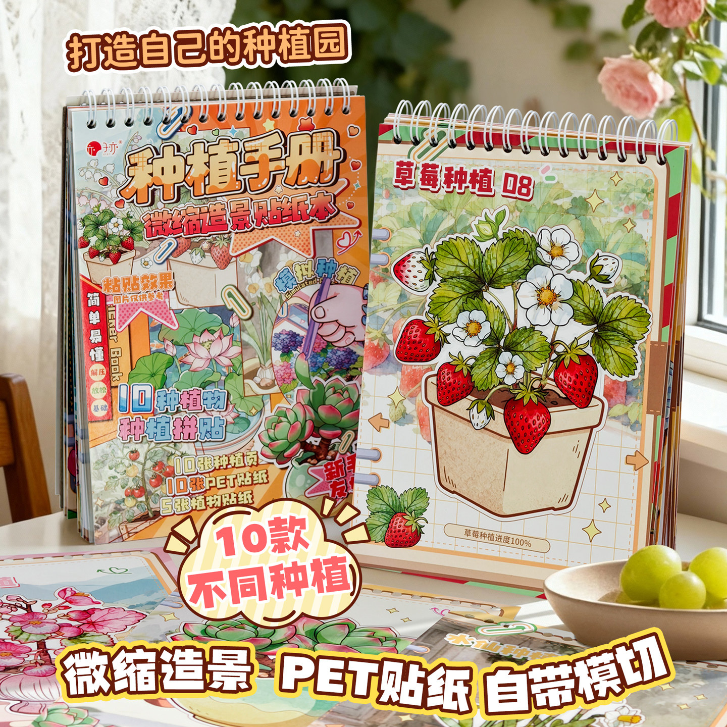 种植手册造景合集本迷你植物景观diy手工贴画儿童女孩解压玩具书,文具电教/文化用品/商务用品,贴纸/立体贴纸,淘宝优惠券,粉丝福利购,淘宝优惠卷