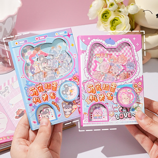 萌宠扭蛋机机关本笔记本本子趣味diy解压手账本解压摇摇乐便携小