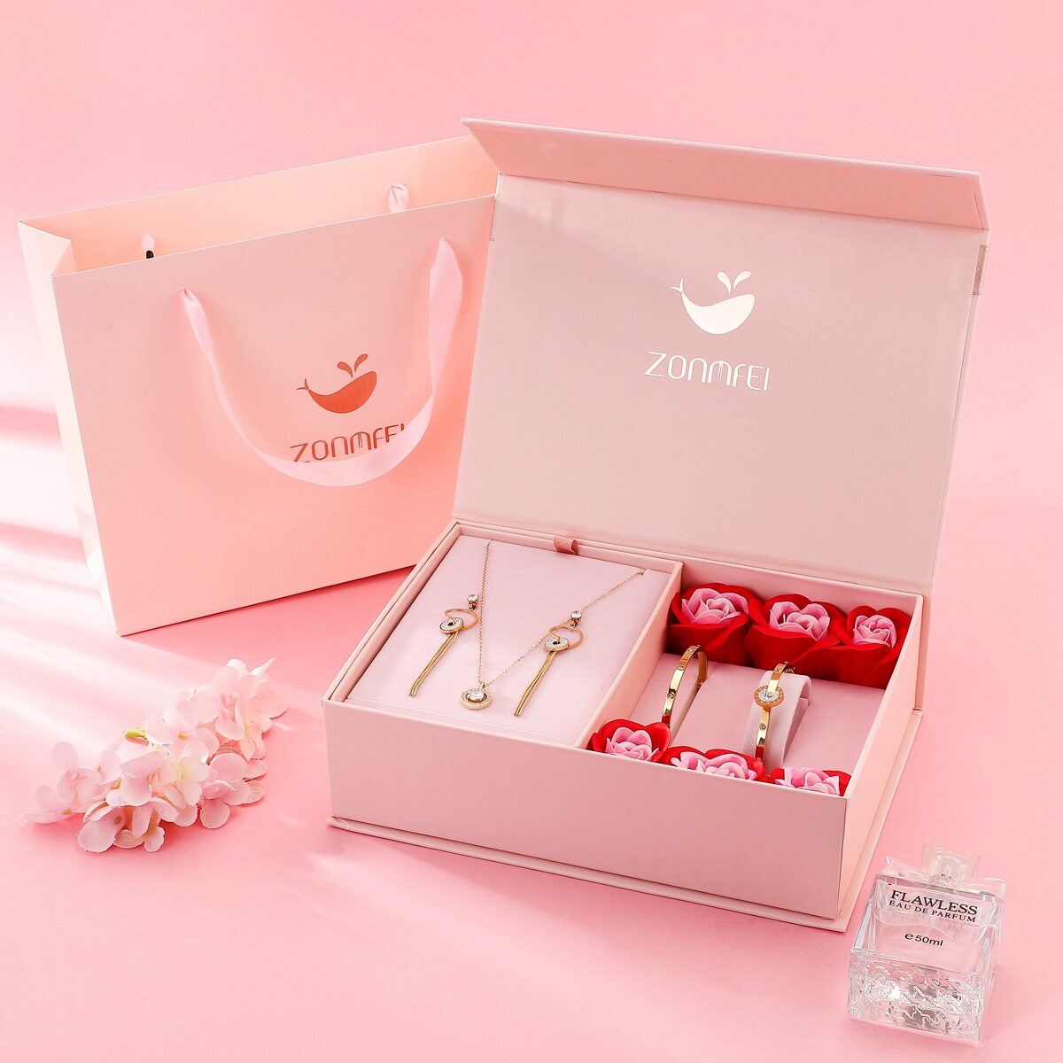 jewelry gift box girl necklace bracelet earrings