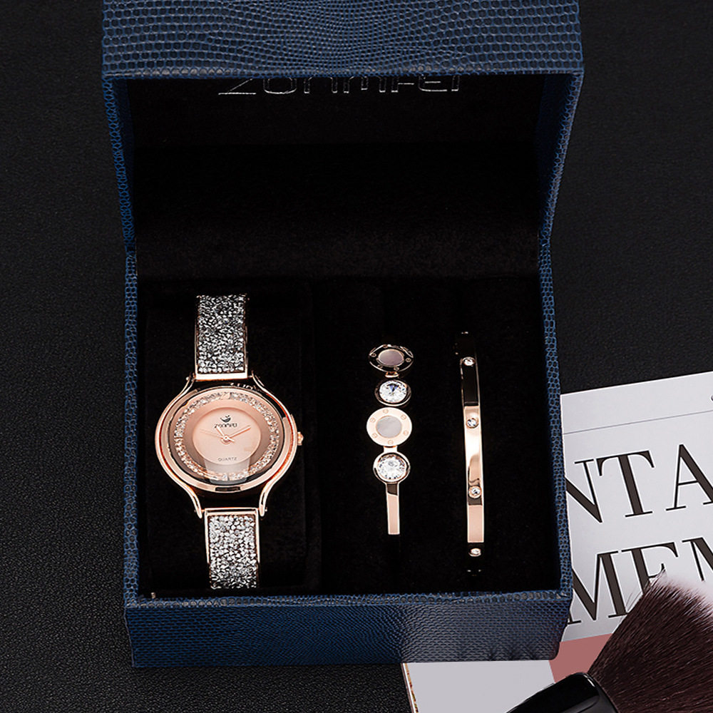 女生礼物women watch bracelet necklace set lady gift jewelry