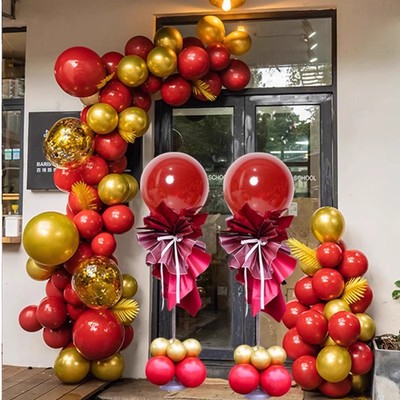 国庆节气球链2026春节装饰品商场店铺门口4S节日活动氛围场景布置