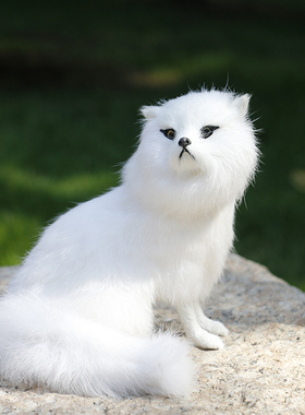 仿真狐狸桌面创意摆件