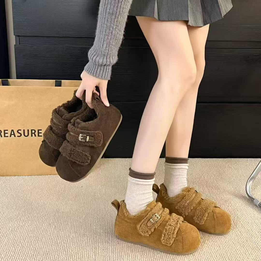 BH88710冬季新款时尚加绒魔术贴秀气休闲勃肯鞋