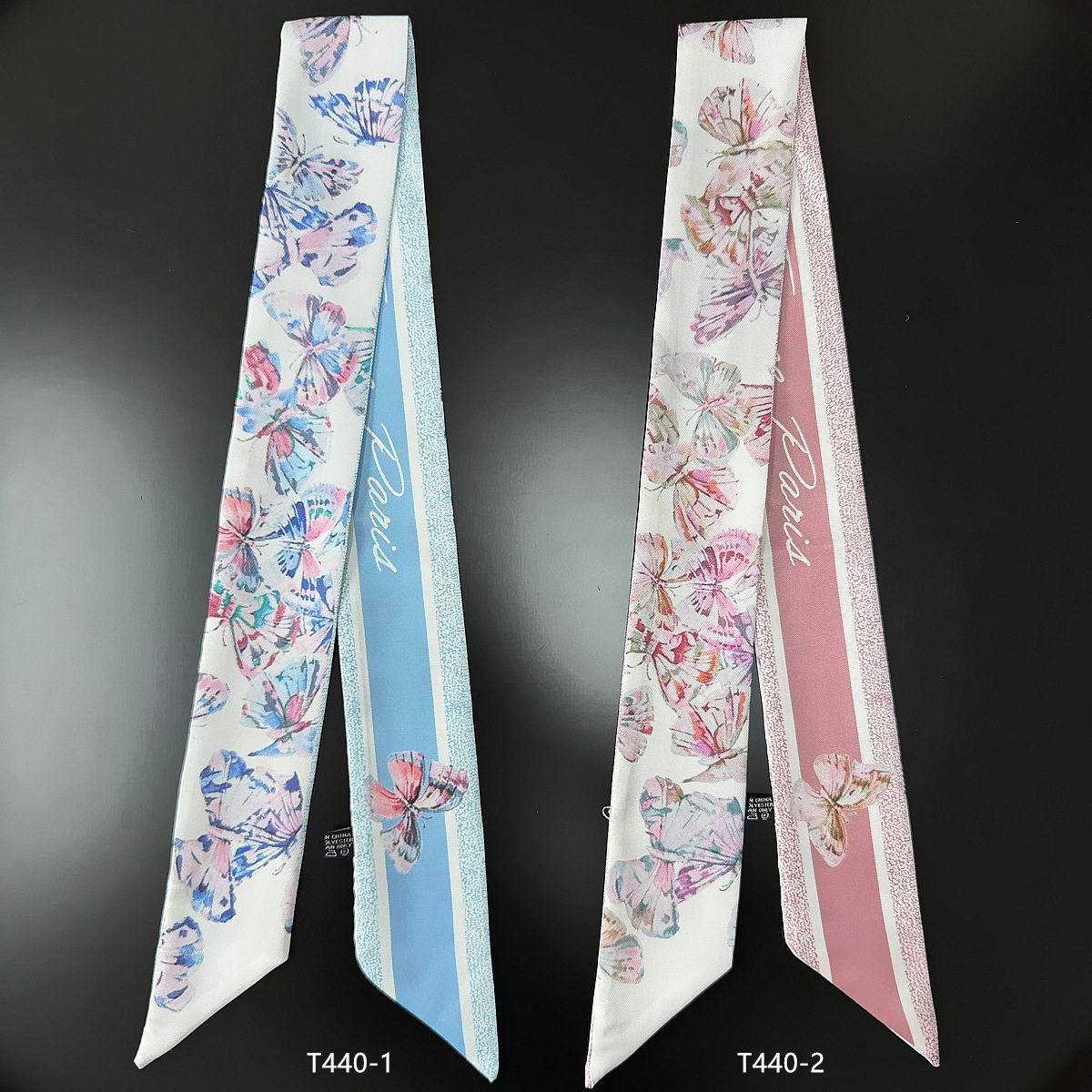 春夏新款花卉包包丝巾长条小领巾细窄发带缠包手柄绑包丝带束发带