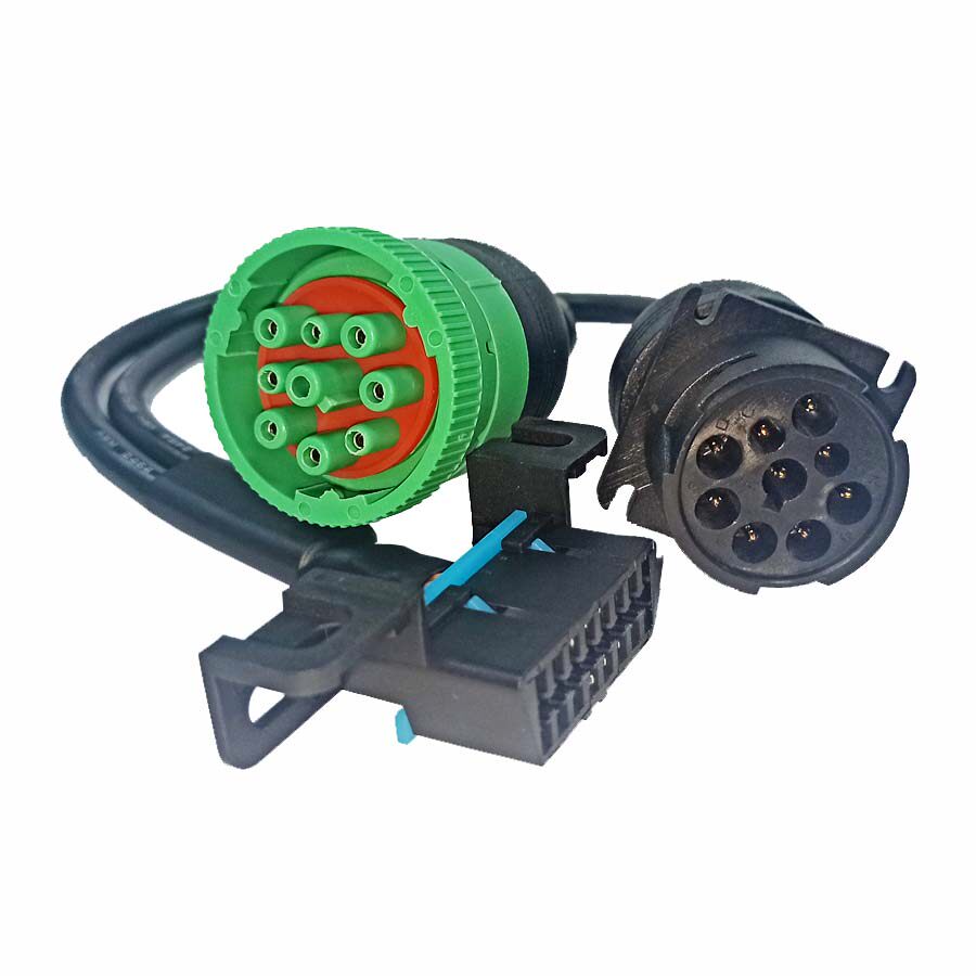 J1939 9PIN-OBD2 16핀 커넥터 Y 라인 CUMMINS 진단 테스터 플러그 9핀에 적합