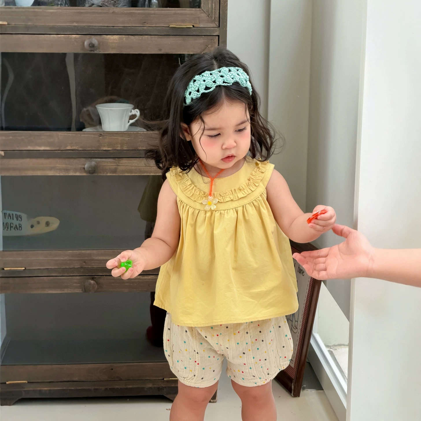 宝宝衣服夏款儿童夏季服装薄款2026新款女童花边娃娃衫短裤套装