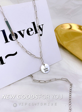 love手工字母情侣银饰品原创定制