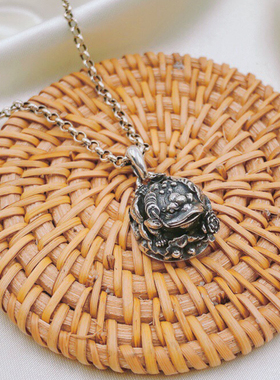 纯银饰品男士项链挂件复古吊坠