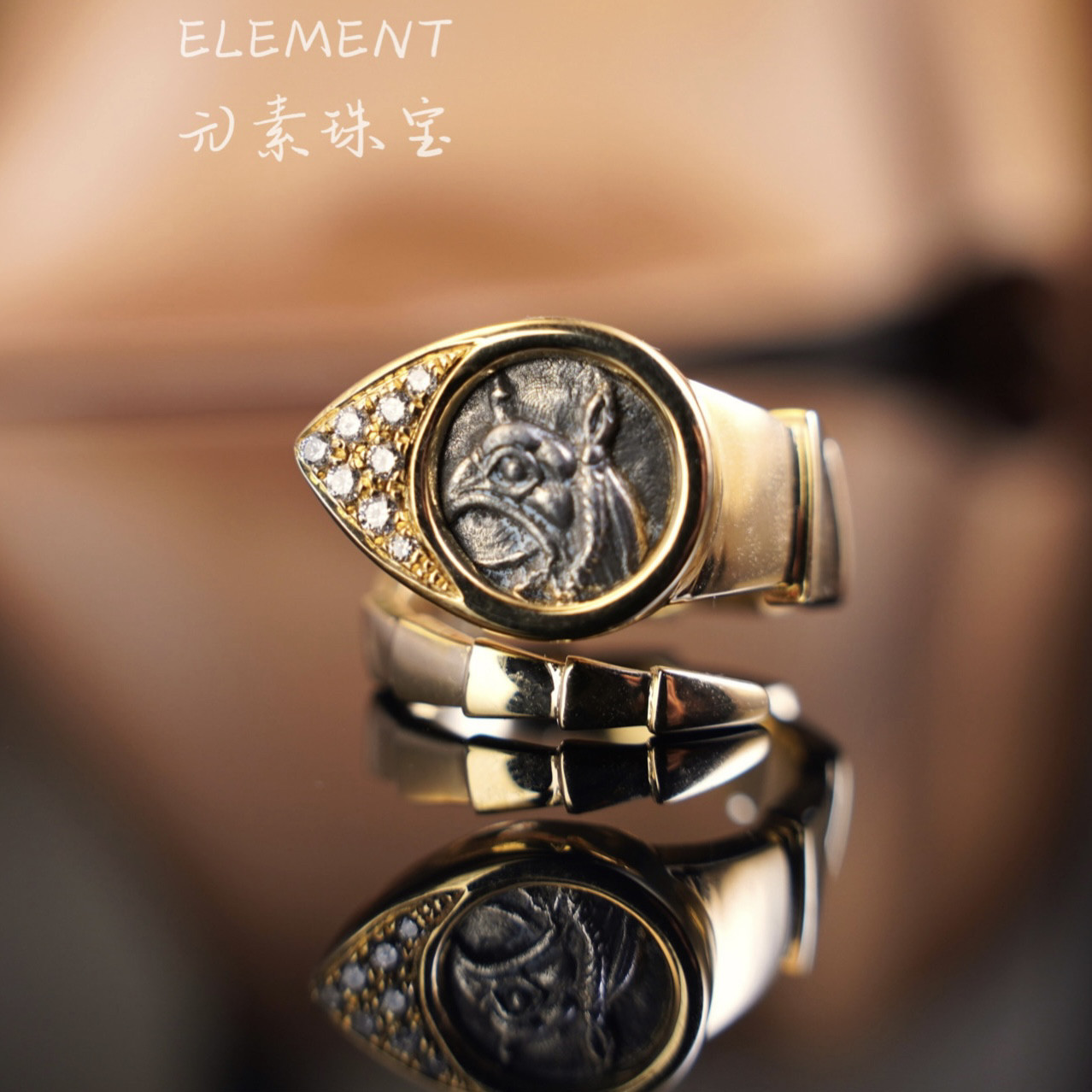 Element元素古希腊稀有鹰手饰