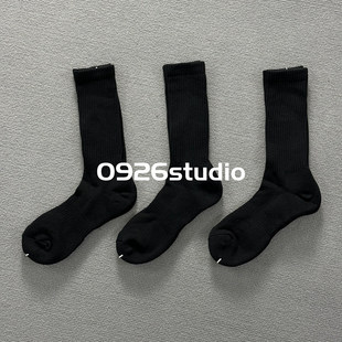 0926studio【绅士袜】全棉纯色毛圈长袜毛巾袜中筒运动袜38-46