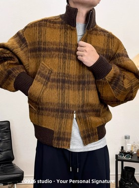 0926studio轻奢高智绵羊毛高领双向拉链夹克外套Vujade风cleanfit