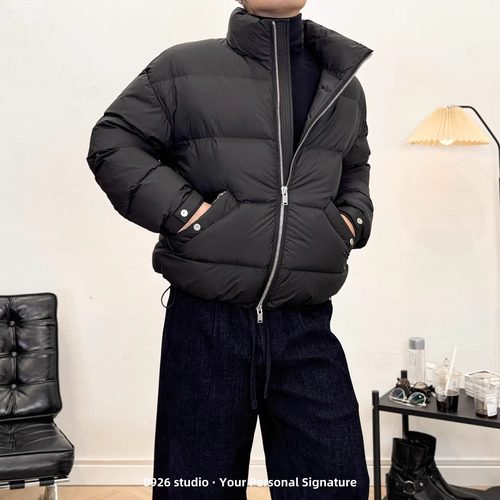 cortis风抽绳短宽重磅羽绒服夹克