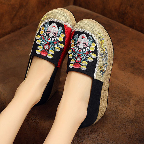 新款老北京布鞋搭配古风厚底