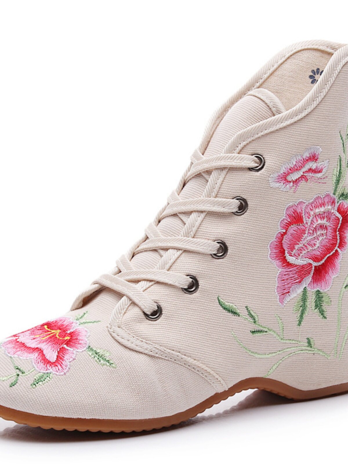 AUTUMN AND WINTER CLOTH SHOES EMBROIDERED BOOTS SHORT WOMENS BOOTS SQUARE DANCE OLD BEIJING BOOTS HEIGHTENED LACE-UP WARM RETRO COTTON BOOTS