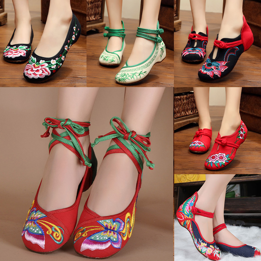 2019 spring and autumn new pattern Old Beijing cloth shoes Embroidered shoes Ethnic style Dancing shoes square dance Casual shoes Hanfuin the Women's Shoes, Low shoes  category - from Buy2taobao.com to provide professional Taobao agent buy service