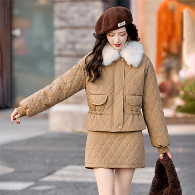 小香风羽绒服套装女冬季