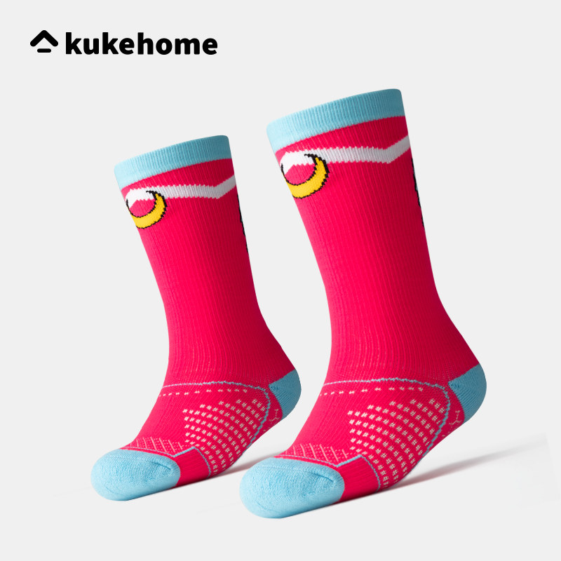 酷克kuke儿童功能型专业骑行袜子滑步车平衡车运动袜舒适排汗