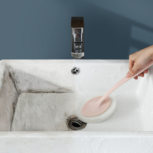 厨房刷锅灶台水槽清洗刷长柄百洁布清洁刷 卫生间浴缸洗手盆刷