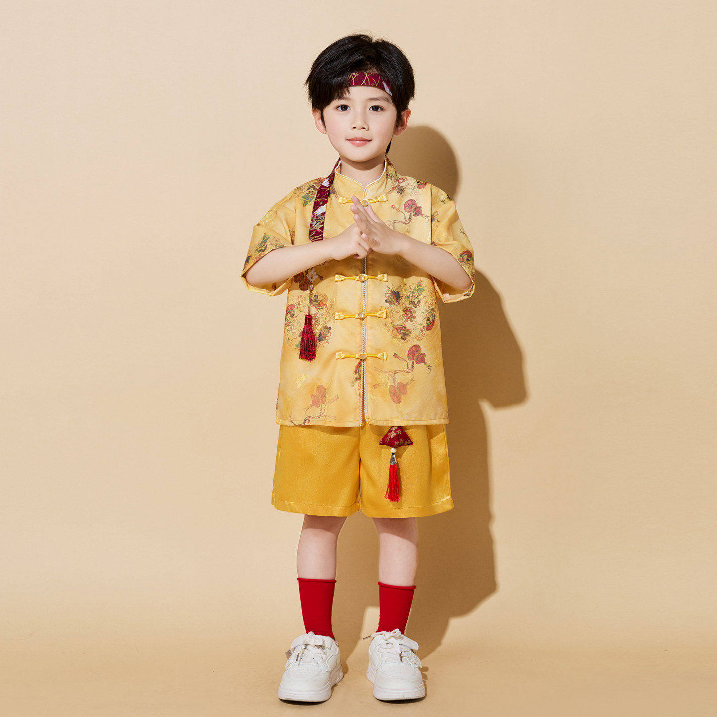 六一儿童演出服中国风童装新中式唐装汉服中小学生表演礼服连衣裙