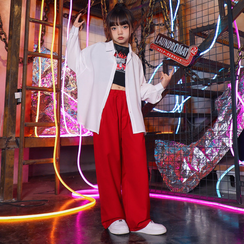 六一儿童演出服男童嘻哈街舞潮服hiphop女童爵士舞表演潮服