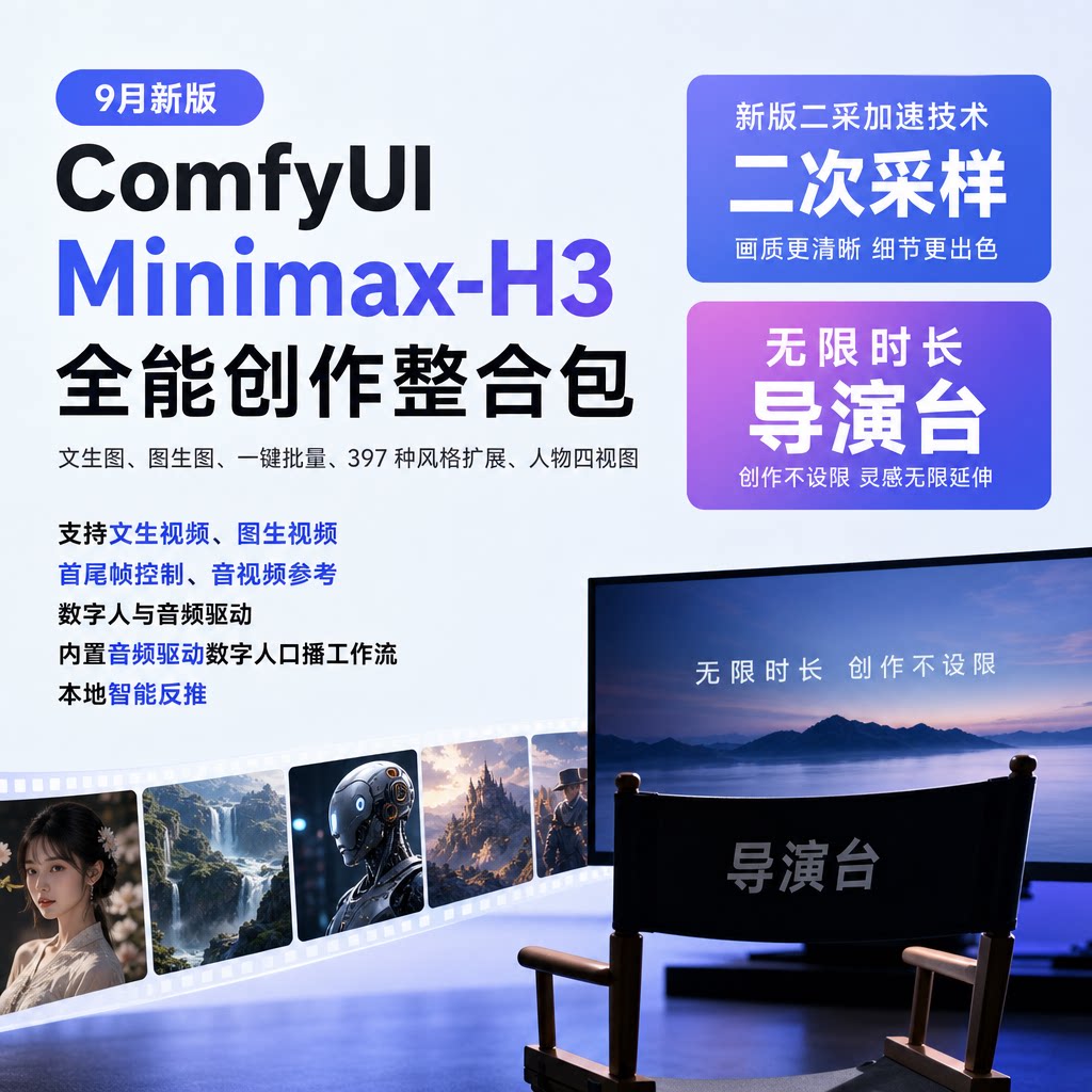 [9月新版】秋叶整合包解压即用工作流AI视频文生视频图生视频
