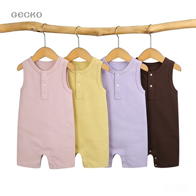 连体衣服新生儿薄款宝宝夏季