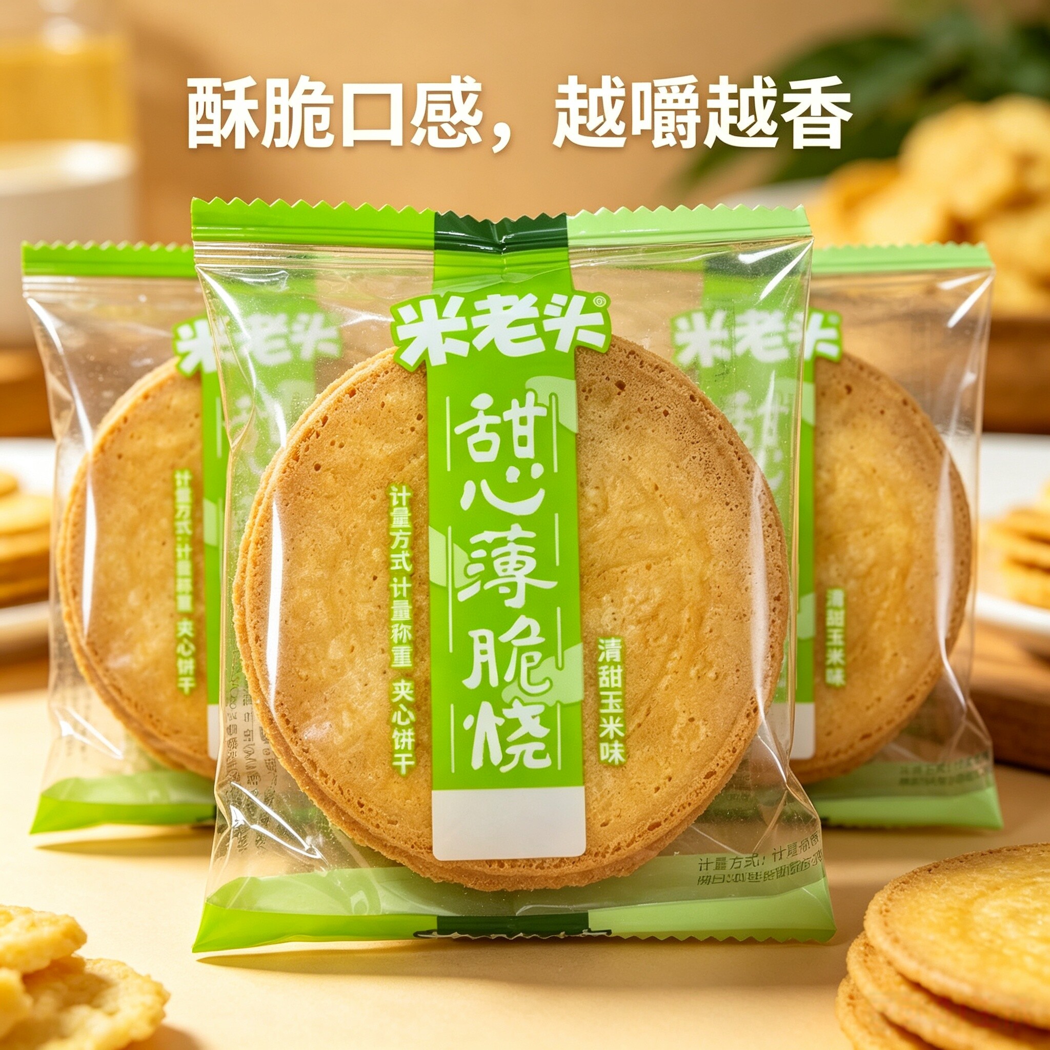 米老头甜心薄脆烧清甜玉米味