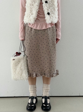 form韩国2025秋季oli–seoul新款时尚百搭宽松显瘦波点半身裙