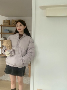 时尚 moment新款 百搭宽松显瘦棉服外套羽绒服 our form韩国2025秋季