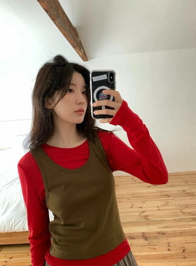 fure 2025秋季新款韩国设计师柔软微透打底T恤