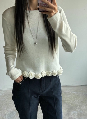 form韩国2025秋季verbena新款时尚百搭宽松显瘦毛衣