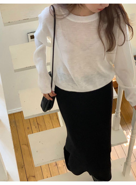 form韩国2025秋季NOTICE新款时尚百搭宽松显瘦针织衫