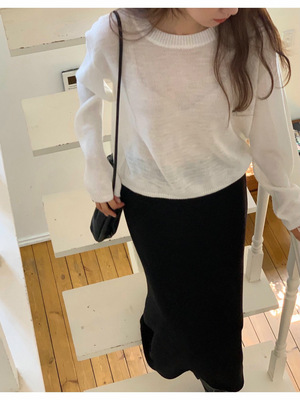 form韩国2025秋季NOTICE新款时尚百搭宽松显瘦针织衫