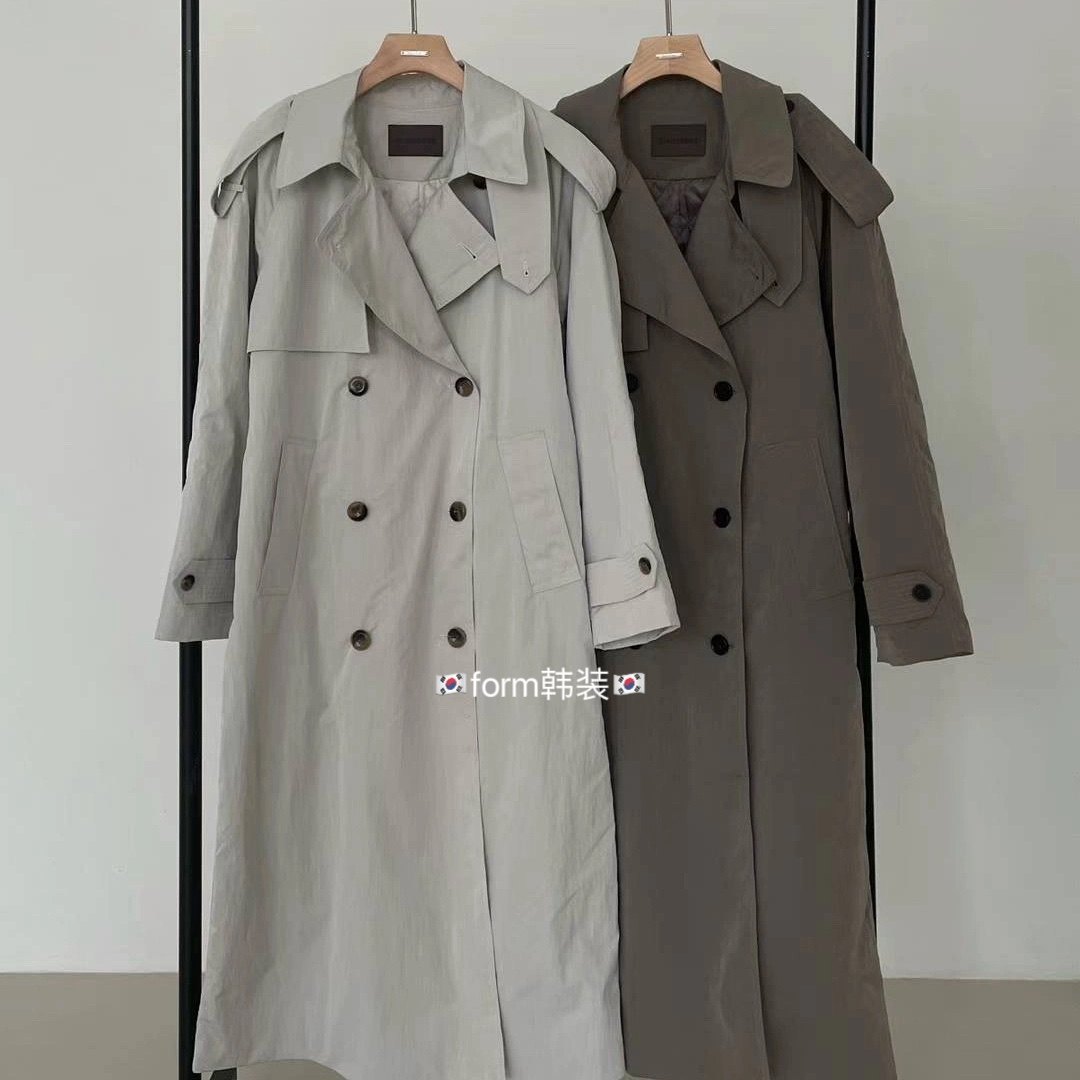 折form韩国东大门代购秋冬3another气质时尚洋气长款夹棉风衣外套