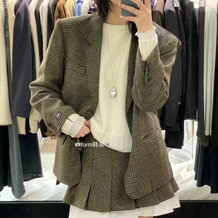 折form韩国东大门代购 25秋冬morethanyesterday羊毛moon毛呢外套