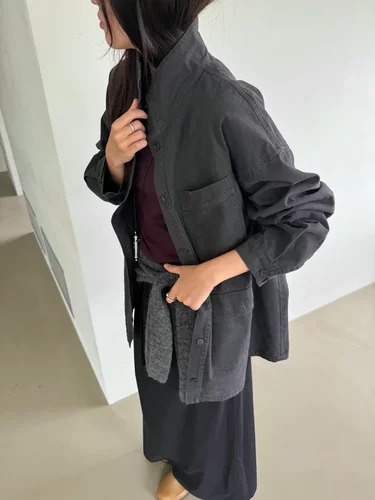 Form韩国东大门秋季Favourite(Fave)新款女装百搭翻领长袖衬衫女