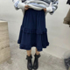 form韩国东大门代购 2025冬季 LYSM百搭高腰纯色a字型蛋糕裙半身裙