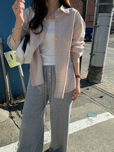 Form26新春pretty thing韩国东大门lvc格子长袖 衬衫 女 young