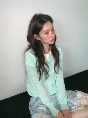 Form26新春韩国东大门formal韩系时尚百搭宽松休闲圆领针织衫女