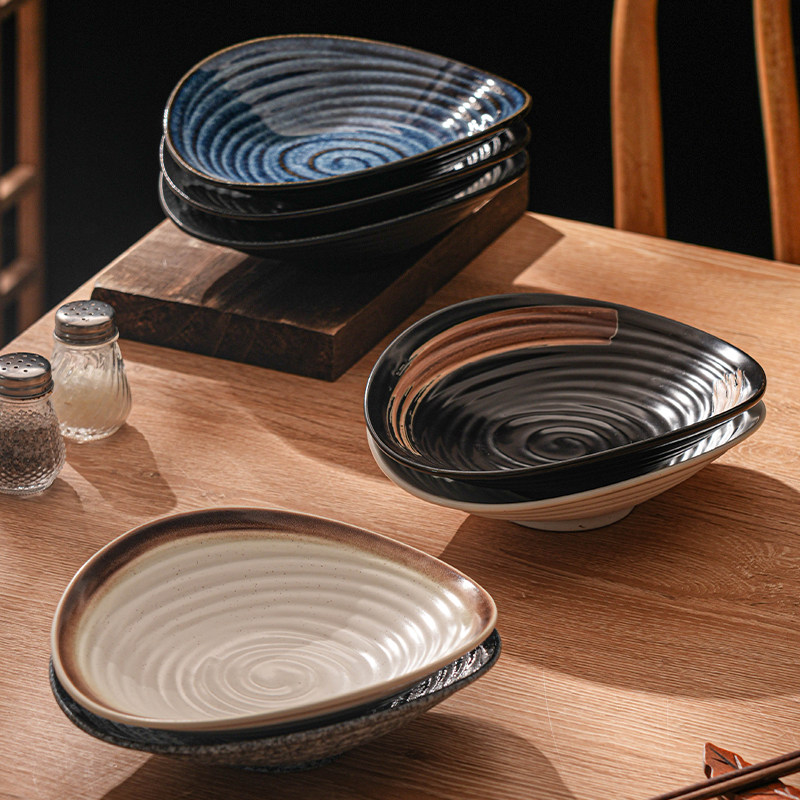 日式复古沙拉盘餐具家用菜盘餐具酒店厨房备菜盘高级感大号汤盘子,餐饮具,盘,淘宝优惠券,粉丝福利购,淘宝优惠卷