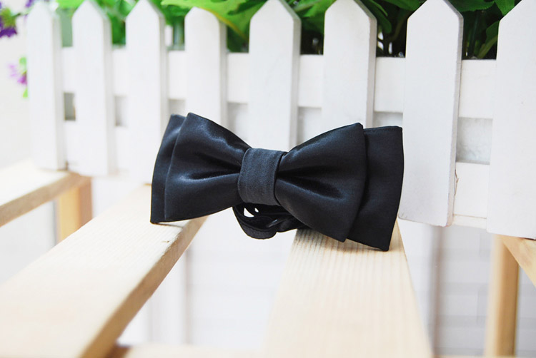 lj0016 儿童领结/黑色双层高品质领结 花童领结 宝宝领结 1-10岁