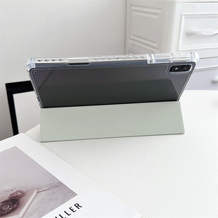 透明亚克力三折适用苹果2021新款ipad9保护套aipad10.2寸防弯曲硬壳平板套MK2K3/MK2L3CH带笔槽壳9