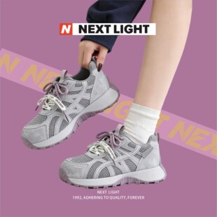 香港潮牌网面老爹鞋女款2026新款休闲鞋轻便运动鞋防滑厚底鞋潮鞋