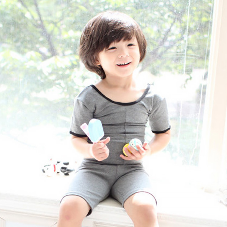 男童夏季短袖纯棉儿童舞蹈服图片