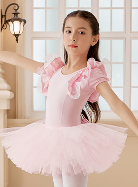 偲珂莉儿童纯棉舞蹈服女童练功服公主芭蕾舞裙黑色tutu演出服1899